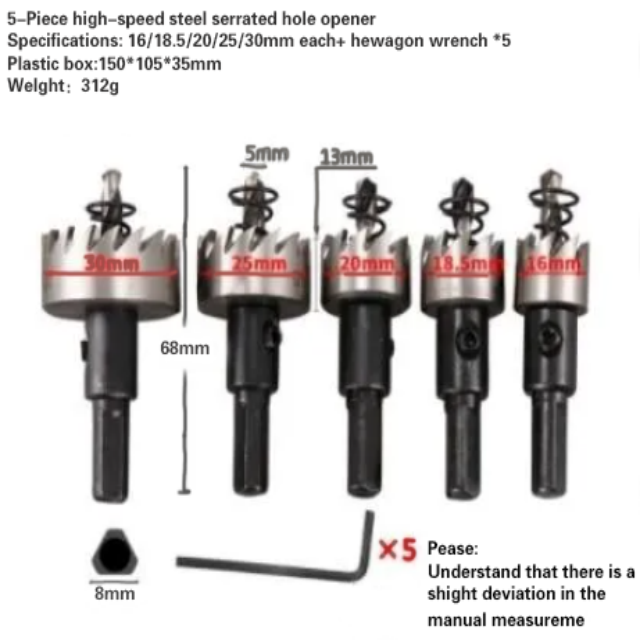 🔥 Hot Sale🔥Drill Bit Hole Set for Metal (5 pcs)